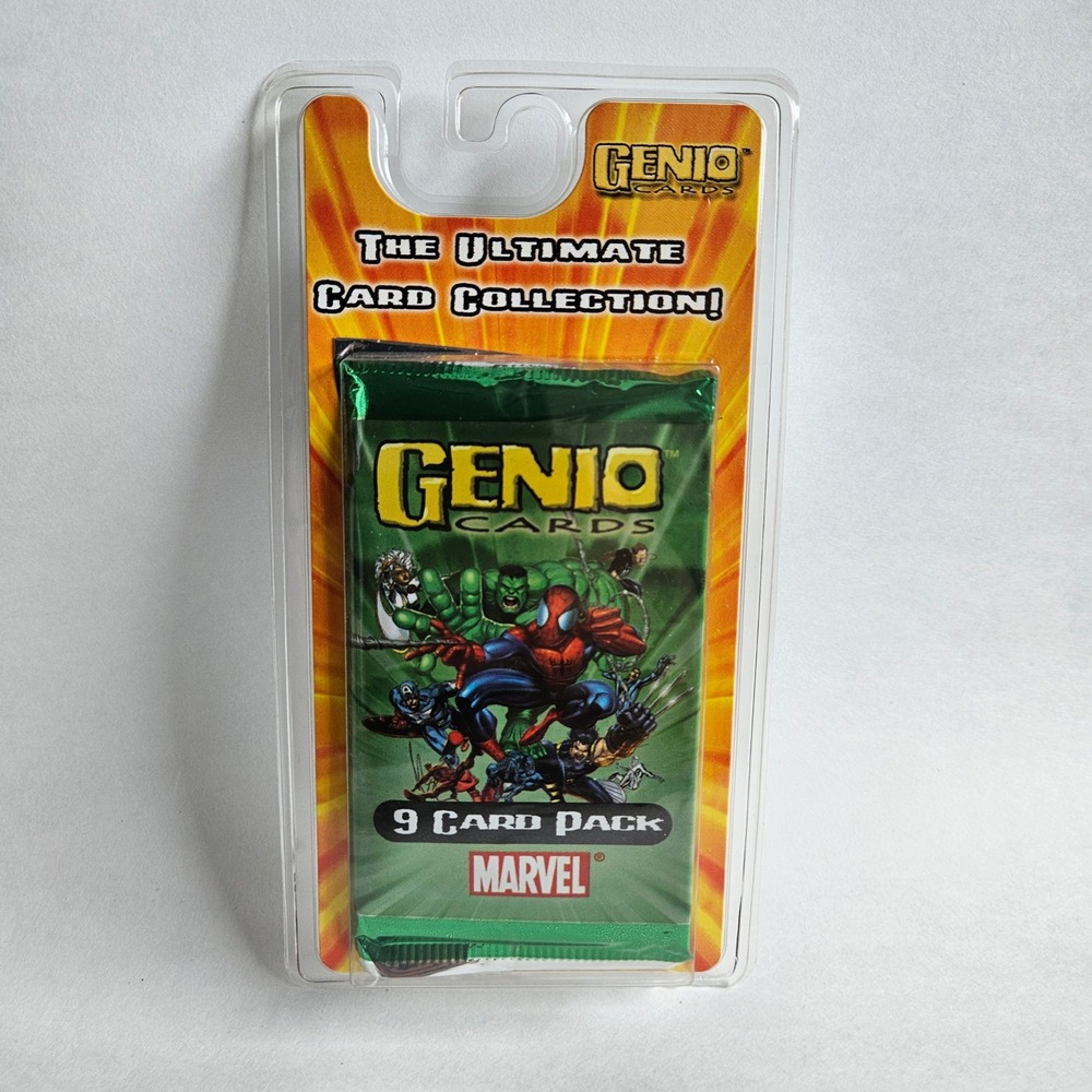 Marvel Genio Cards 2003 Factory Sealed 9 Card Booster Pack Green Color